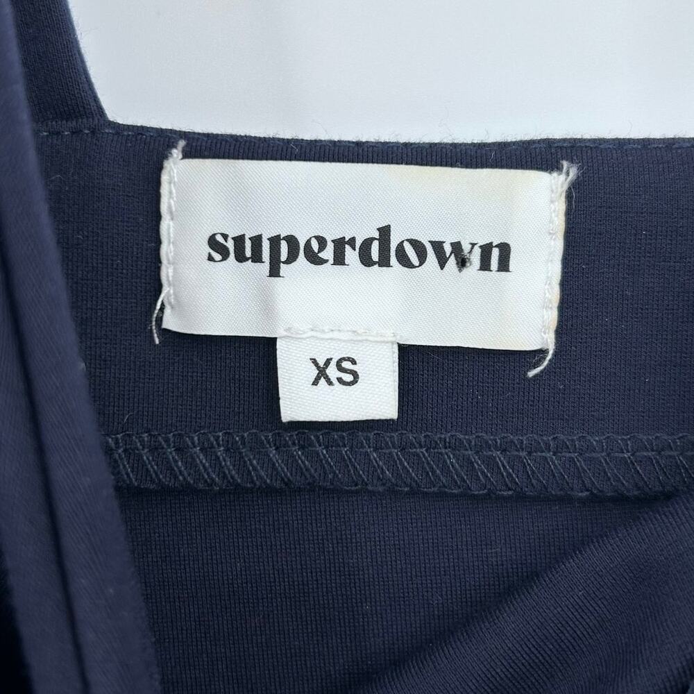 Superdown Rockie One Shoulder Mini Dress Navy XS Bodycon Revolve Cocktail Club - Picture 7 of 11